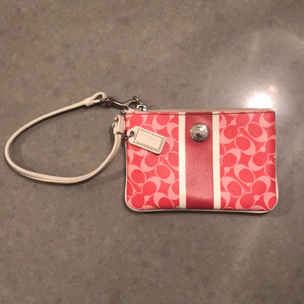 COACH Leather Wristlet